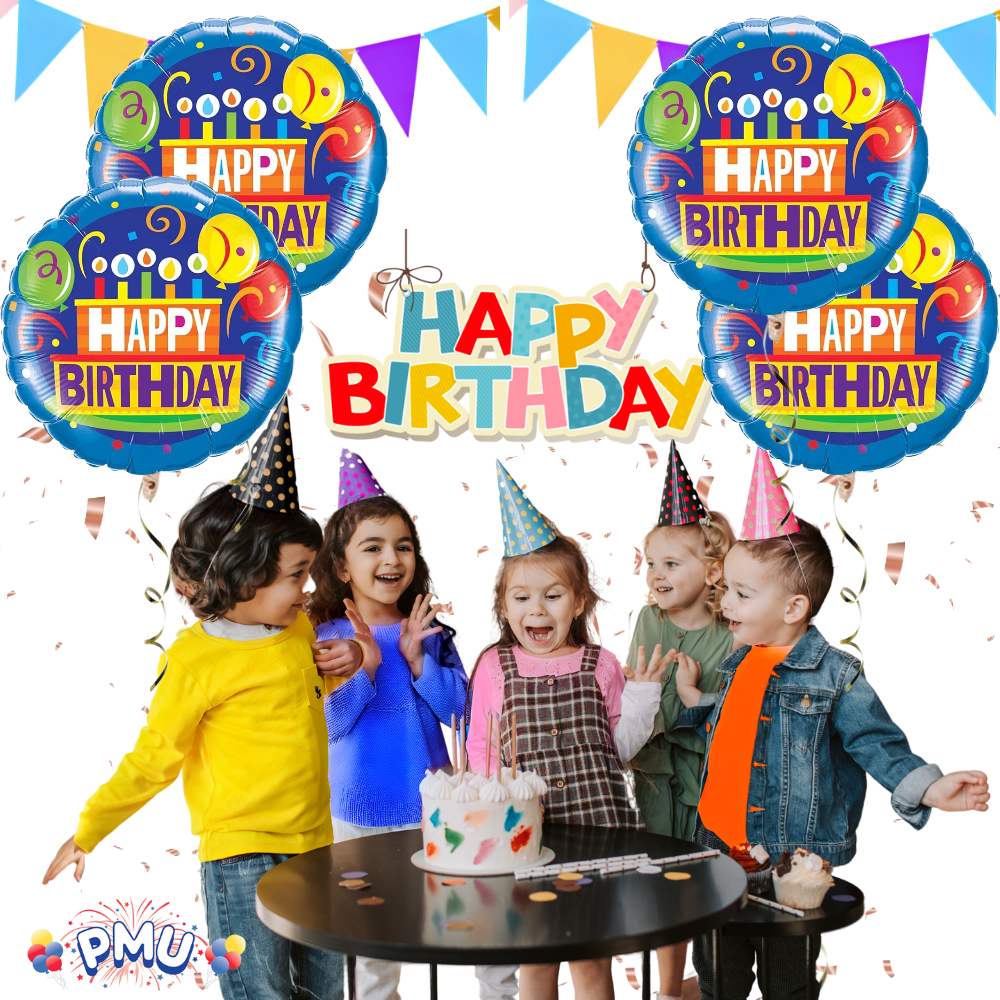 PMU Happy Birthday 18 Inch Mylar-Foil Balloon