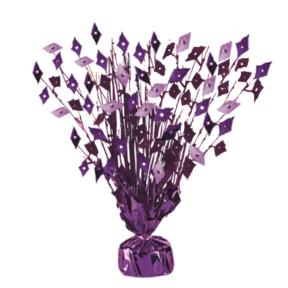 PMU Gradburst Balloon Weight Centerpiece 15 Inch with Die-Cut Metallic