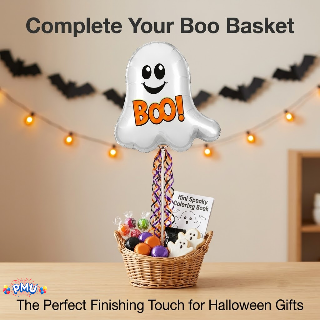 PMU Halloween Balloons 11 Inch Pre-Inflated with Stick