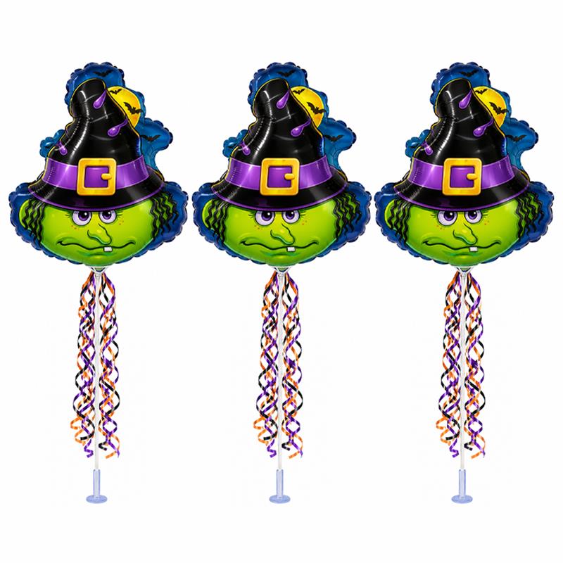 PMU Halloween Balloons 11 Inch Pre-Inflated with Stick