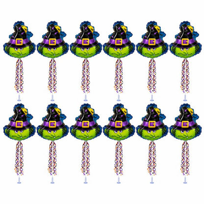 PMU Halloween Balloons 11 Inch Pre-Inflated with Stick