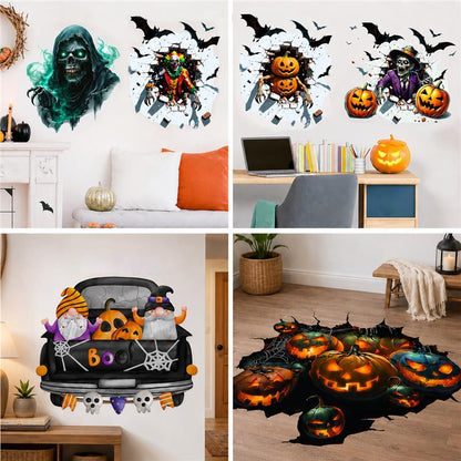 PMU 7 Sheet Halloween Wall Stickers, High-Definition Wall Decal Halloween Decor