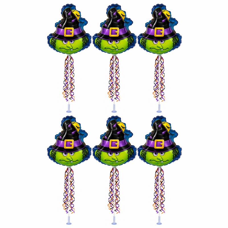 PMU Halloween Balloons 11 Inch Pre-Inflated with Stick