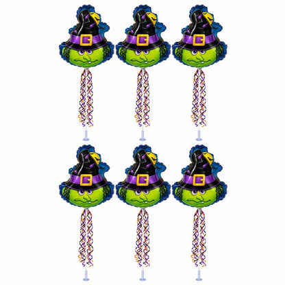 PMU Halloween Balloons 11 Inch Pre-Inflated with Stick