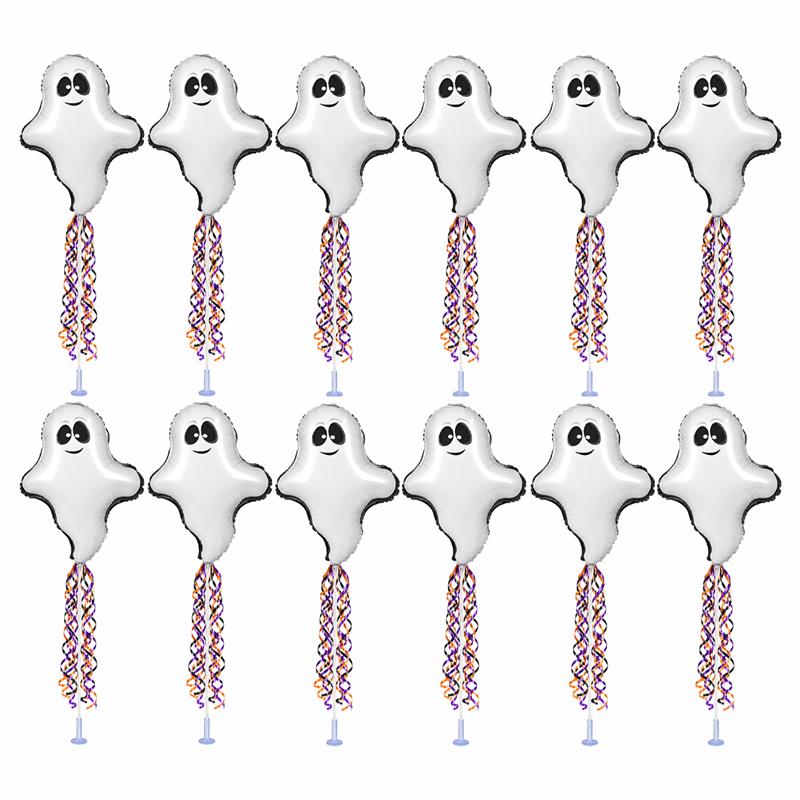 PMU Halloween Balloons 11 Inch Pre-Inflated with Stick