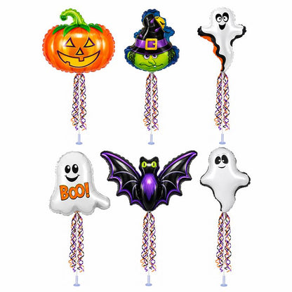 PMU Halloween Balloons 11 Inch Pre-Inflated with Stick