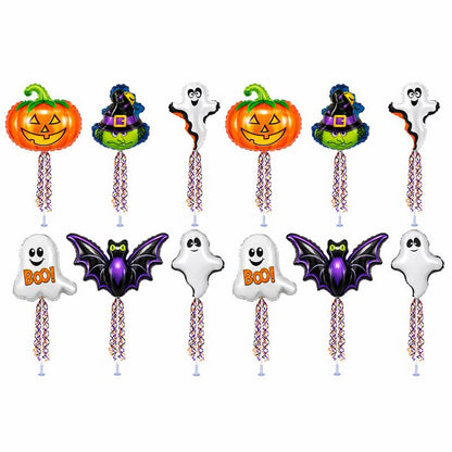 PMU Halloween Balloons 11 Inch Pre-Inflated with Stick