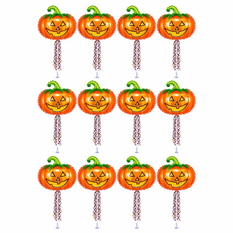 PMU Halloween Balloons 11 Inch Pre-Inflated with Stick