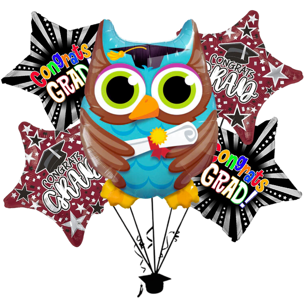 PMU Graduation Congrats Grad Balloon Bouquet (5/Pkg) Pkg/1