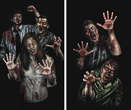 PMU Halloween Window Poster  - Perfect Halloween Painting Posters for Room & Wall Art - Scary Party Theme Supplies - Backlit Poster