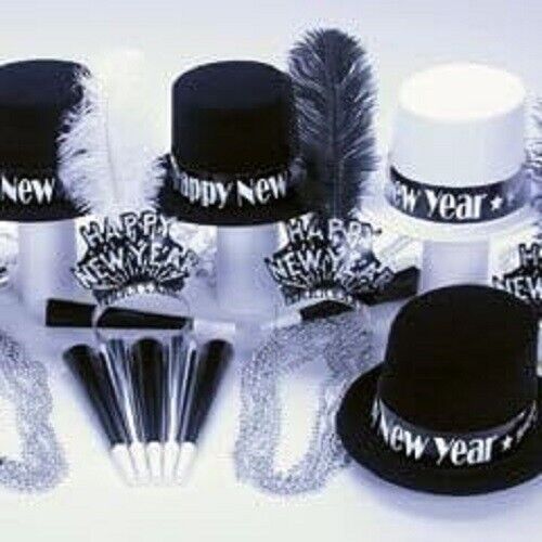 PMU New Year's Eve Party Supplies 2024 Party Kit for New Year's Eve Decorations Supplies, Outfits for Adults, Men and Women