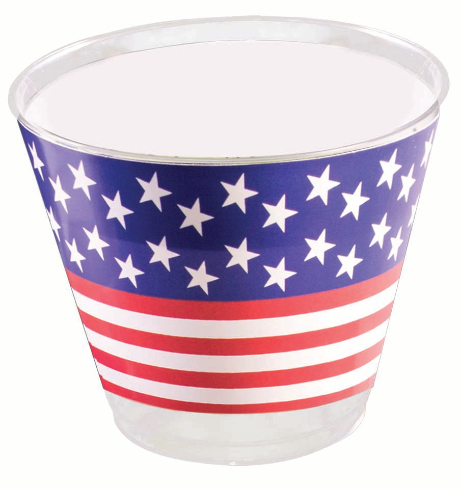 PMU Patriotic Stars and Stripes American Flag Patterned Paper Patriotic Party Tableware