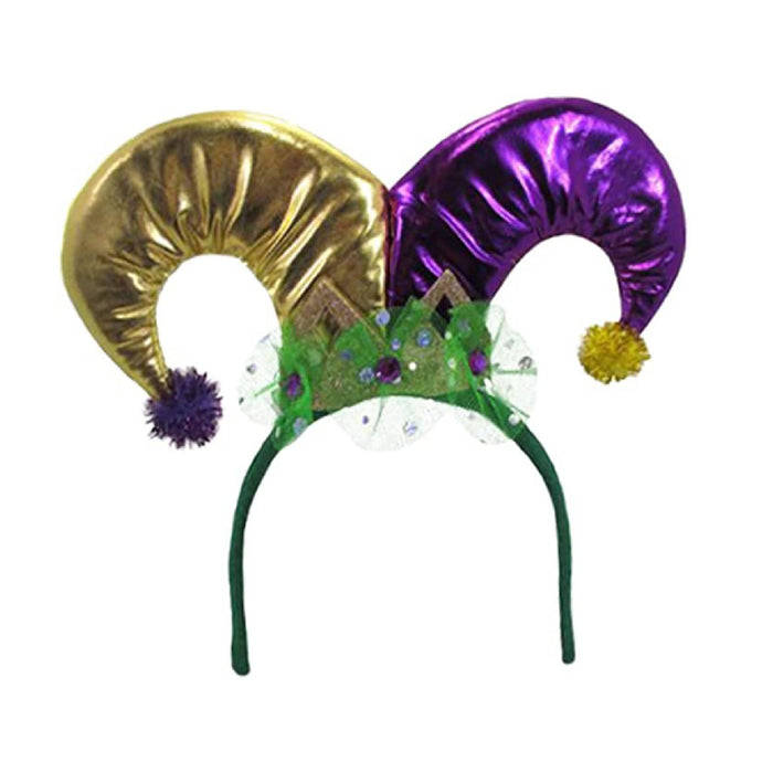 PMU Mardi Gras Jester, Crawfish, Sequin Hat, Headband Costume Accessory