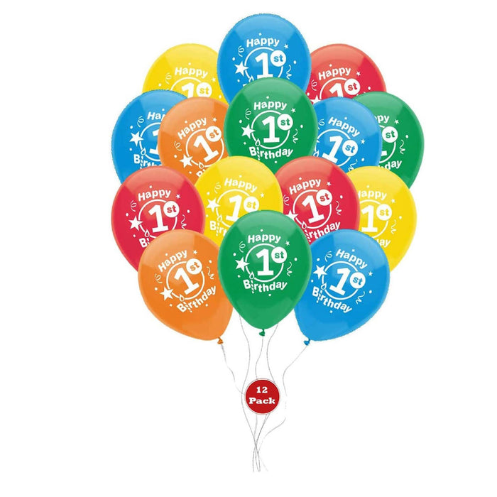 PMU Happy Birthday Balloons 12 Inch Latex (Assorted, Color)