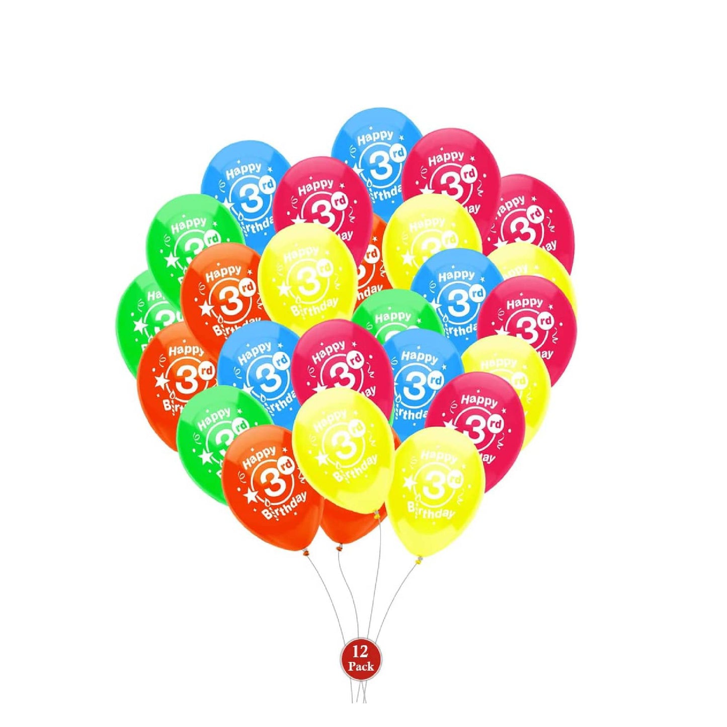 PMU Happy Birthday Balloons 12 Inch Latex (Assorted, Color)