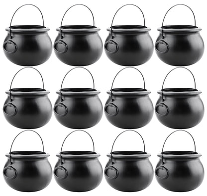 PMU Halloween Cauldron - Blow Mold Plastic Party Accessory - Candy Holder for Kids - Halloween Party Favors & Supplies - 8 Inch