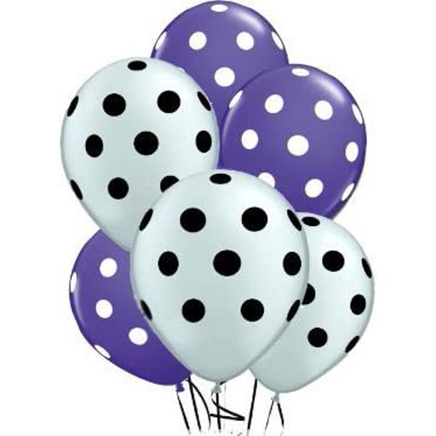 PMU Polka Dot Balloons - Multicolor Small Balloons for Birthdays, Weddings, Christmas, Halloween Anniversaries, Baby Shower & Party Favors Supplies - 11 Inches