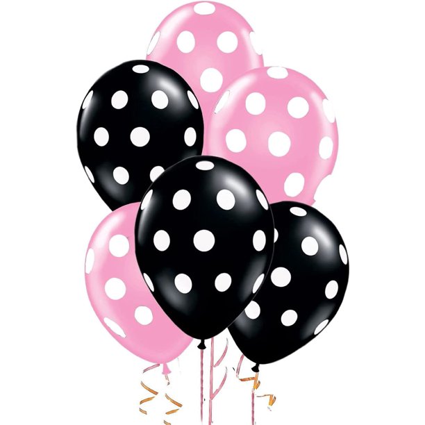 PMU Polka Dot Balloons - Multicolor Small Balloons for Birthdays, Weddings, Christmas, Halloween Anniversaries, Baby Shower & Party Favors Supplies - 11 Inches