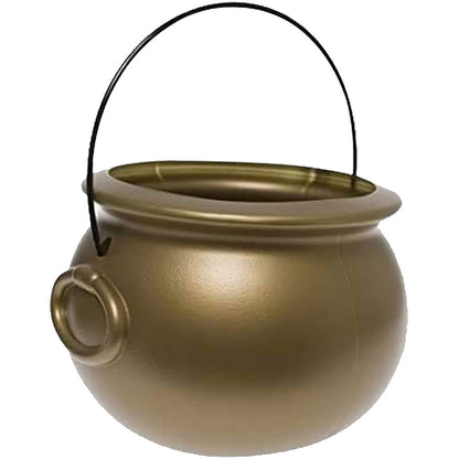 PMU Halloween Cauldron - Blow Mold Plastic Party Accessory - Candy Holder for Kids - Halloween Party Favors & Supplies - 8 Inch
