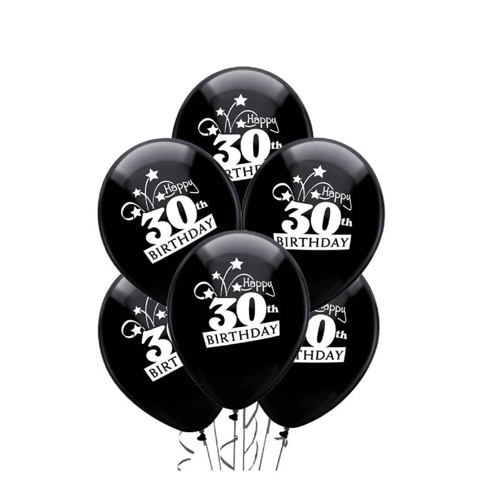 PMU Birthday Balloons 12 Inch Happy Birthday Shooting Stars Assorted Latex.