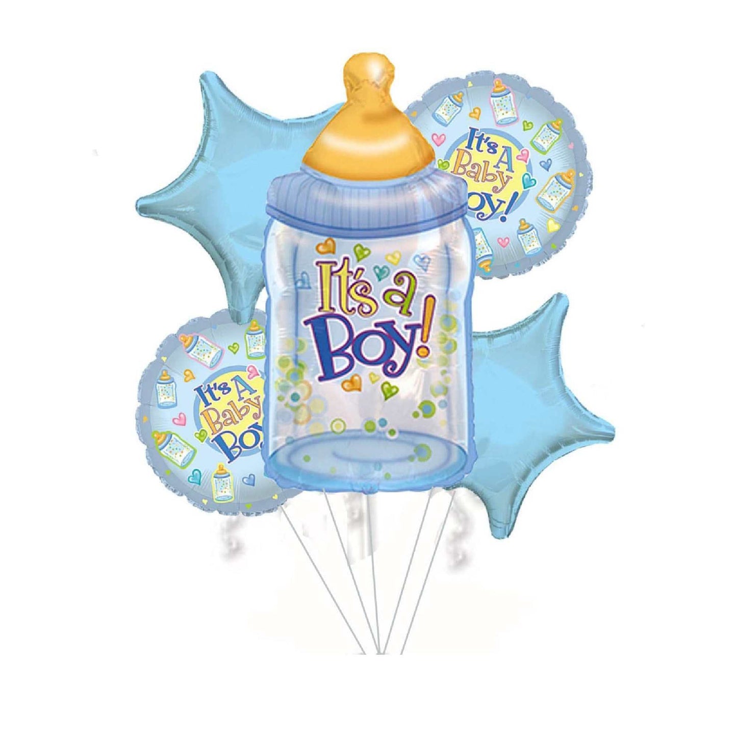 PMU It's A Boy Baby & It's A Girl Different Shaped 38 Inches Mylar Balloons