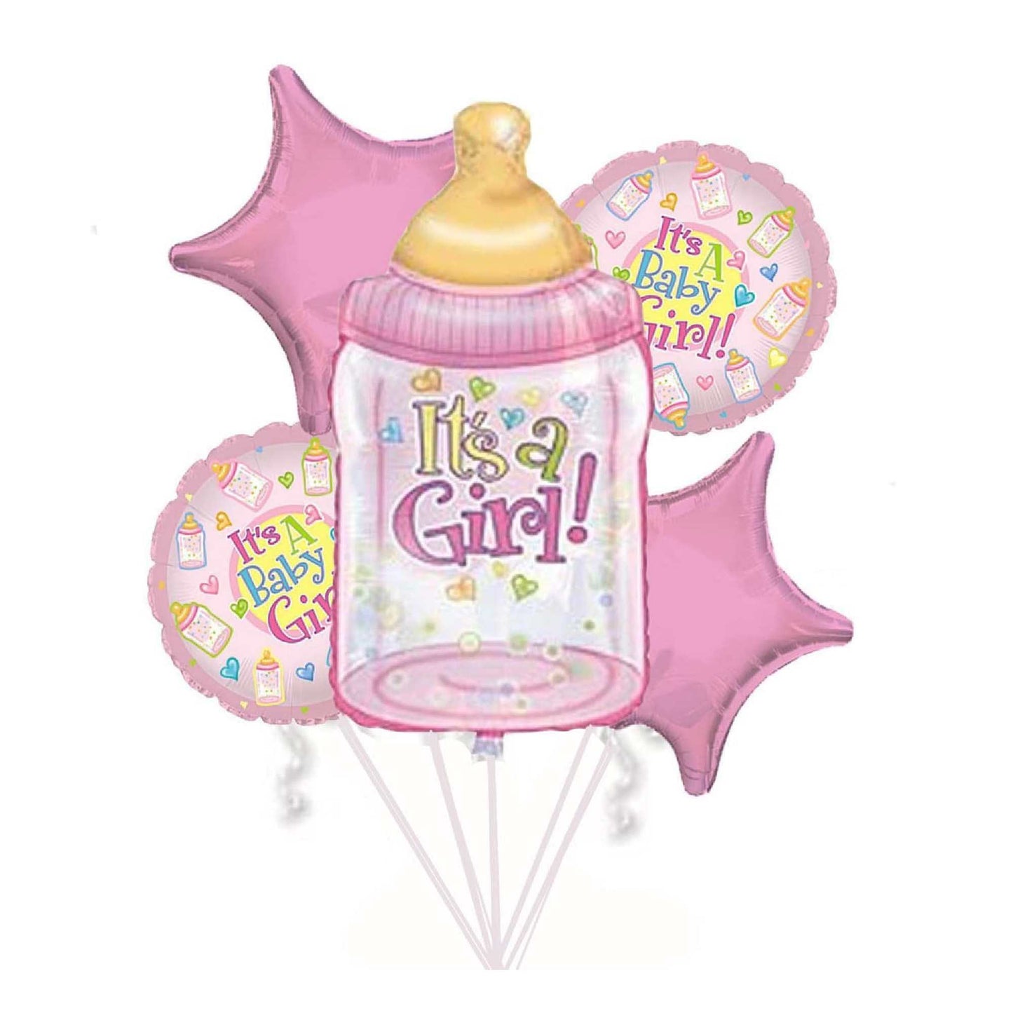 PMU It's A Boy Baby & It's A Girl Different Shaped 38 Inches Mylar Balloons