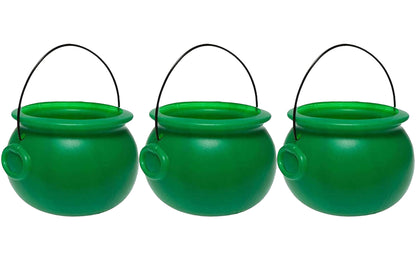 PMU Halloween Cauldron - Blow Mold Plastic Party Accessory - Candy Holder for Kids - Halloween Party Favors & Supplies - 8 Inch