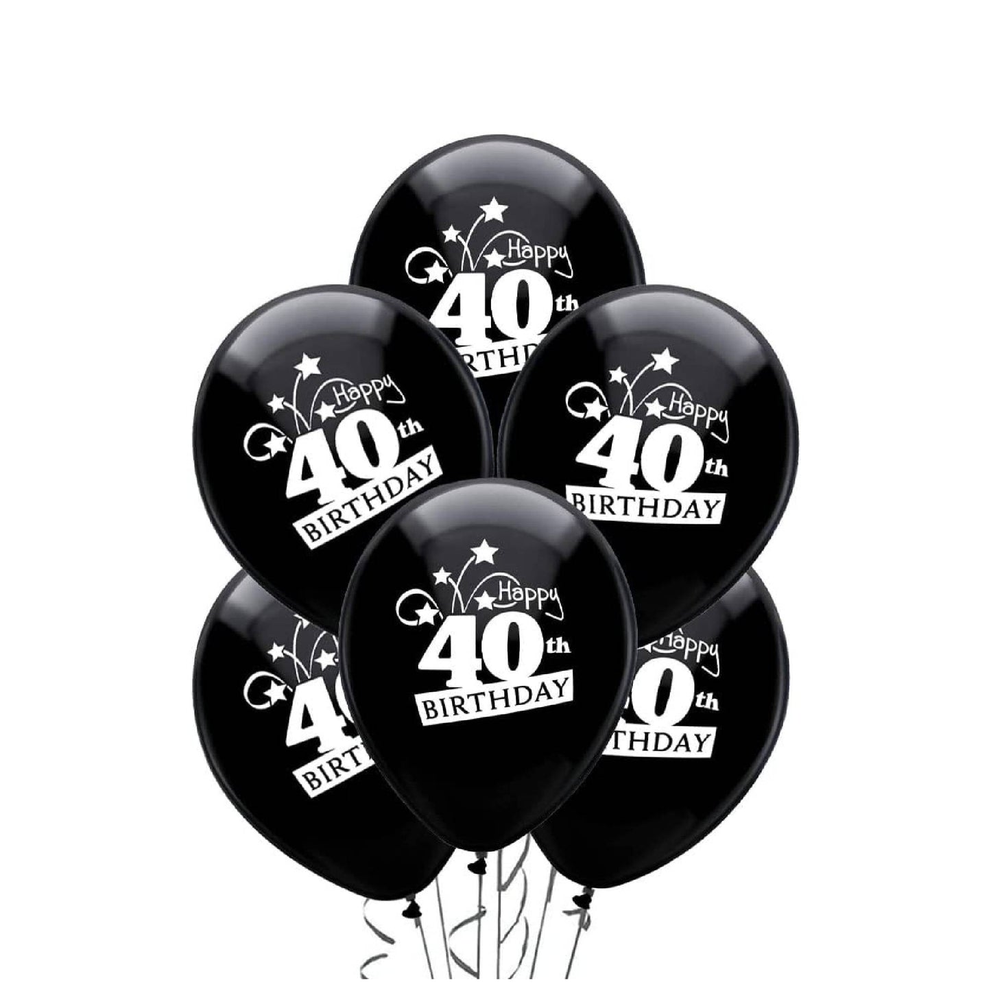 PMU Birthday Balloons 12 Inch Happy Birthday Shooting Stars Assorted Latex.