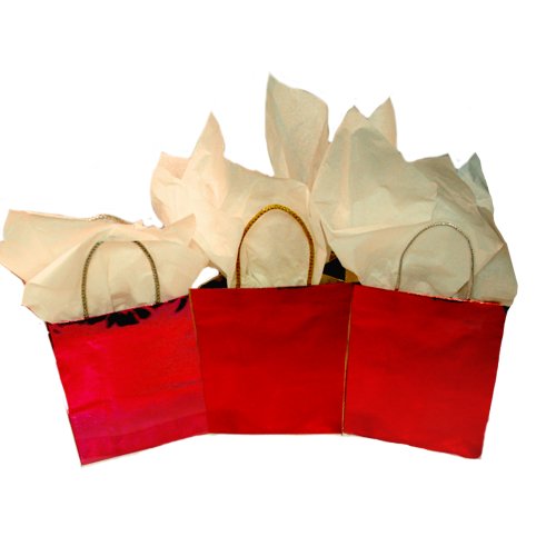 Silver Foil Cube Gift Bags