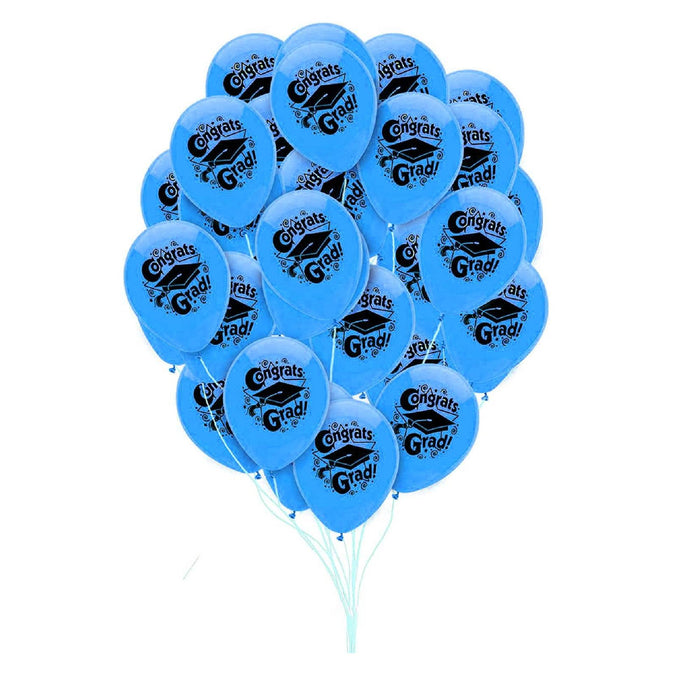 PMU 12 Inch Graduation Congrats Latex Balloons