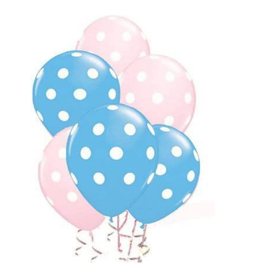 PMU Polka Dot Balloons - Multicolor Small Balloons for Birthdays, Weddings, Christmas, Halloween Anniversaries, Baby Shower & Party Favors Supplies - 11 Inches