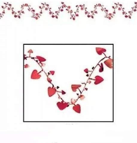 PMU Valentines Heart Garland, Heart Shape Wire Garland, Valentine's Day Garland, Garland Valentines Day Decorations, Heart Shape Valentines Day Decor, Valentines Garland, Heart Garland (25ft.)