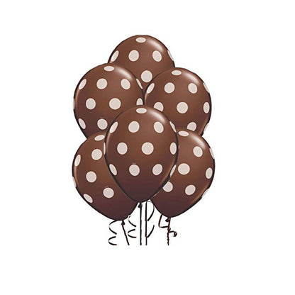 PMU Polka Dot Balloons PartyTex 11 Inch with All-Over Print White Dots