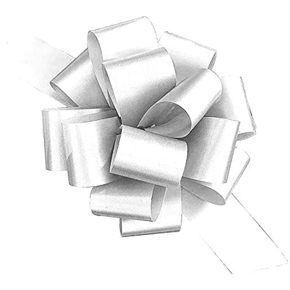 PMU Perfect Pull String Bows - Gift Bows for Wedding, Birthdays & Anniversaries - Ribbon Bows for Flowers & Basket Decoration - Large Bow for Gift Wrapping - 5 Inch 20 Loops