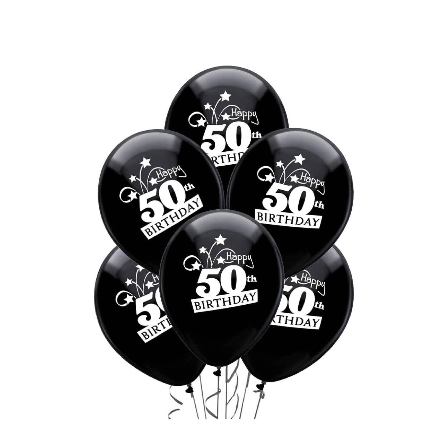 PMU Birthday Balloons 12 Inch Happy Birthday Shooting Stars Assorted Latex.