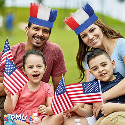 PMU Patriotic Hairy Headband (Red, White, Blue) Party Accessory