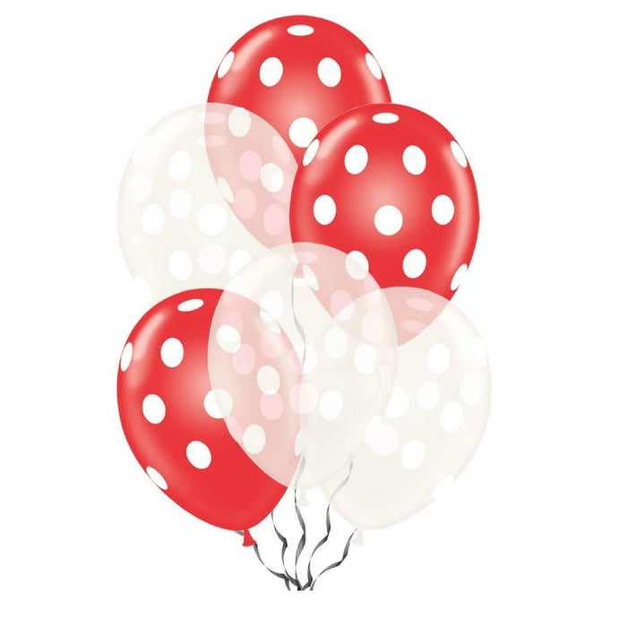 PMU Polka Dot Balloons - Multicolor Small Balloons for Birthdays, Weddings, Christmas, Halloween Anniversaries, Baby Shower & Party Favors Supplies - 11 Inches