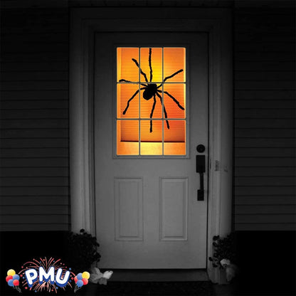 PMU Halloween Window Poster  - Perfect Halloween Painting Posters for Room & Wall Art - Scary Party Theme Supplies - Backlit Poster
