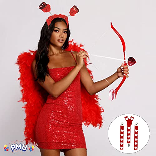 PMU Cupid Bow & Arrow - Arrow Bow Set for Valentines Day Events & Parties - Perfect for Photographic Posing for Any Event - Best Valentine Gift