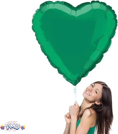 PMU 36 Inch St. Patricks Day Heart-Shaped Mylar Balloon (Green)