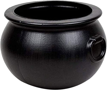PMU Halloween Cauldron - Blow Mold Plastic Party Accessory - Candy Holder for Kids - Halloween Party Favors & Supplies - 12 Inch Black