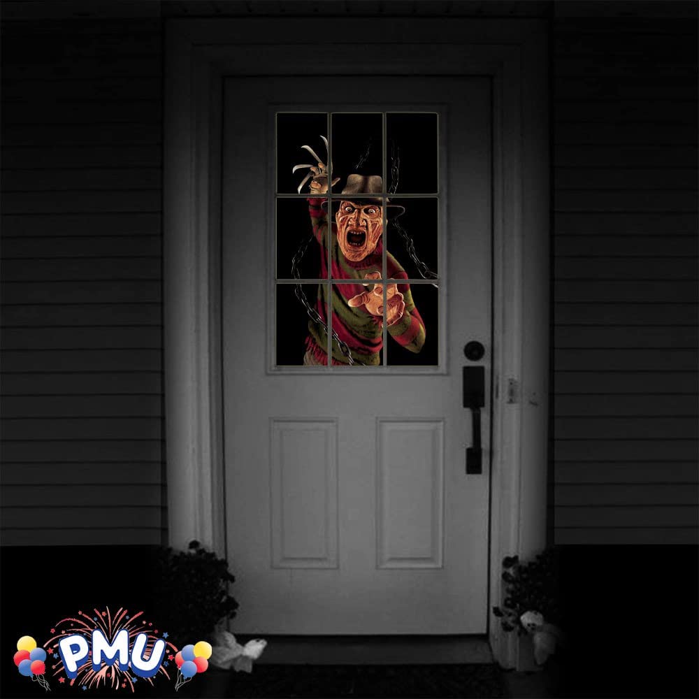 PMU Halloween Window Poster  - Perfect Halloween Painting Posters for Room & Wall Art - Scary Party Theme Supplies - Backlit Poster