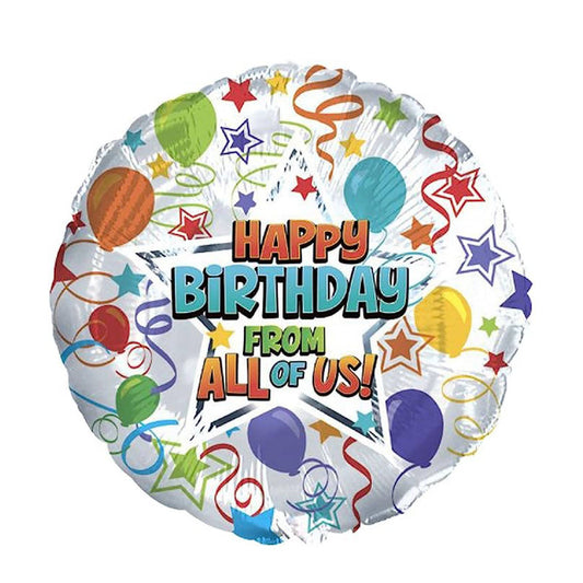 PMU Happy Birthday 18 Inch Mylar-Foil Balloon