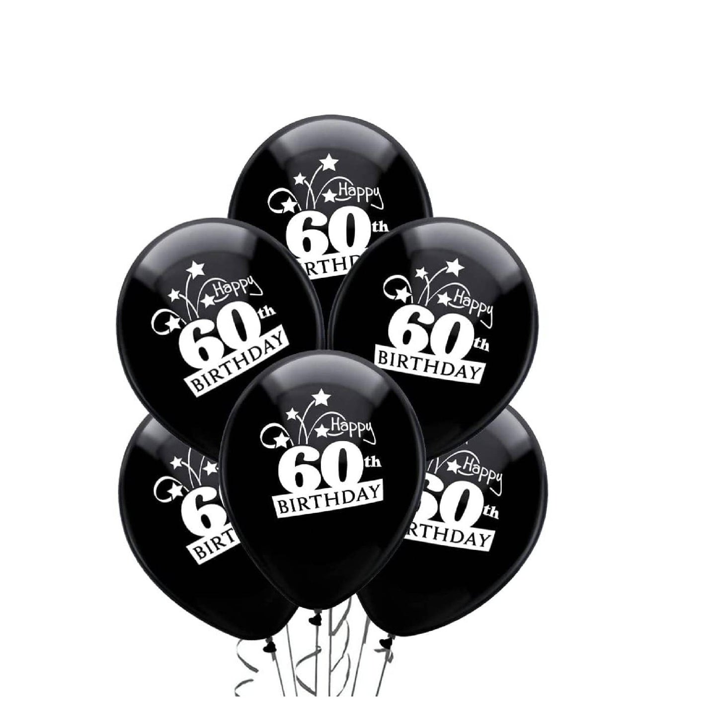 PMU Birthday Balloons 12 Inch Happy Birthday Shooting Stars Assorted Latex.