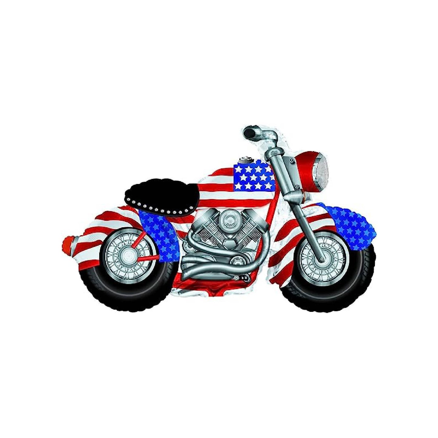 PMU Patriotic Stars and Stripes Design 47 Inches Jumbo Mylar/Foil Balloons