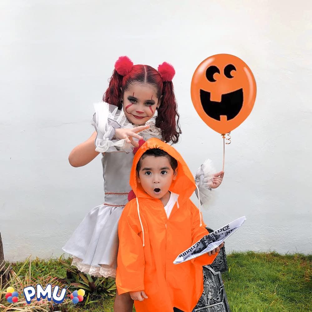 PMU Halloween Fun Faces Trio Balloons - Small Latex Balloons for Halloween Theme Parties, Trick-or-Treat & Party Favors Supplies - 12 Inch