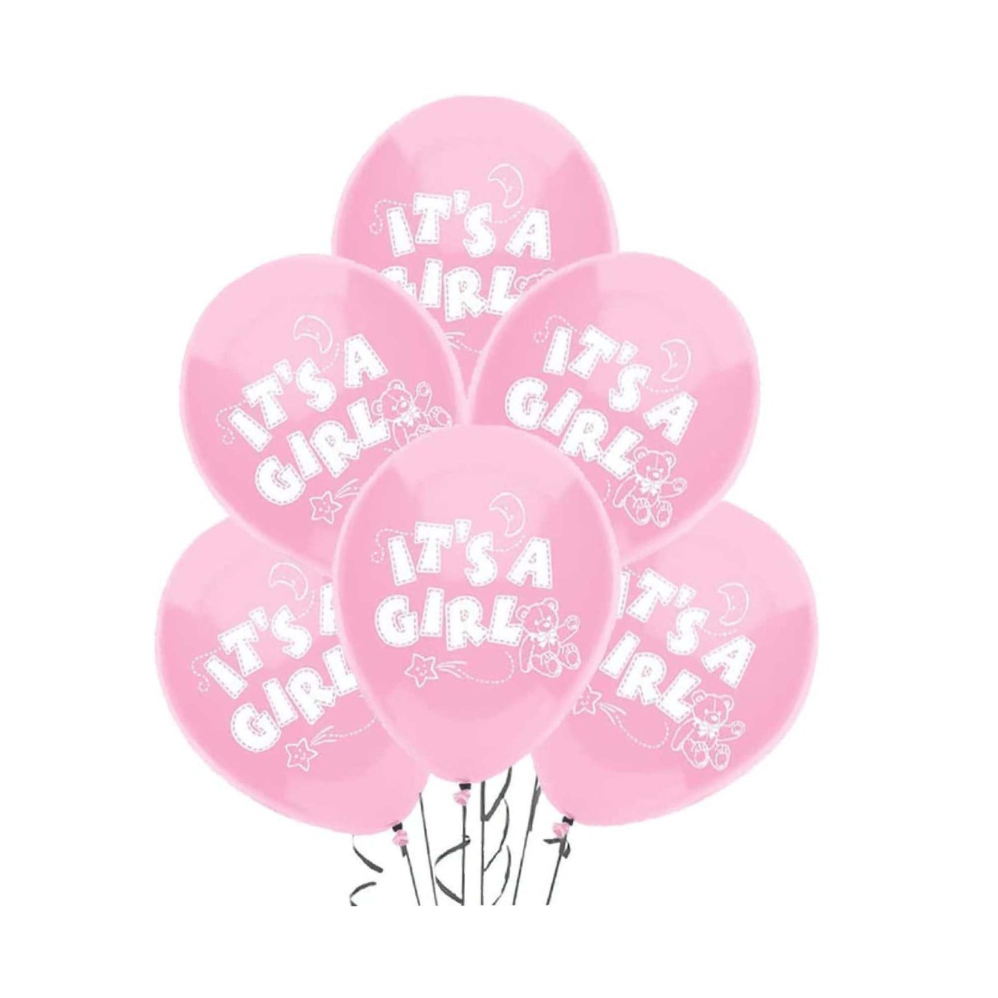 PMU 11 Inch Baby Shower Latex Balloons Multicolor