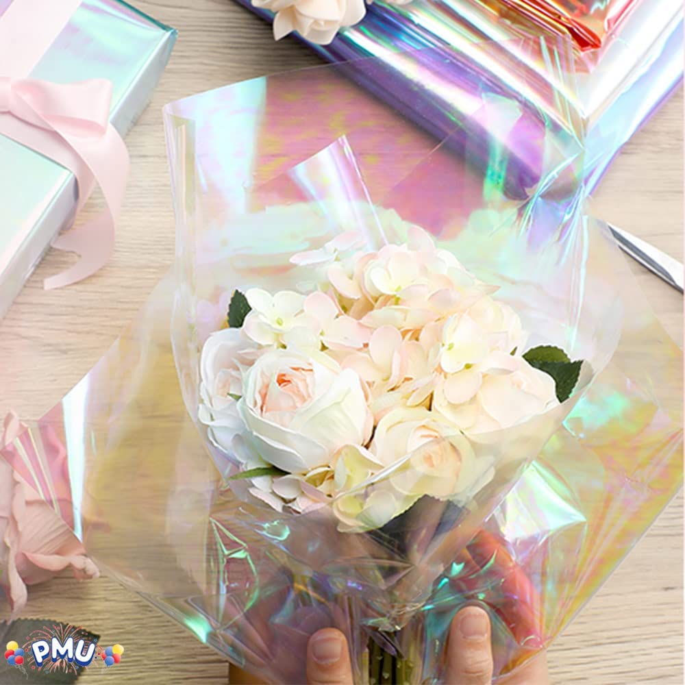 PMU Bluebell Iridescent Film Mother of Pearl 18 Inch Wrap Roll