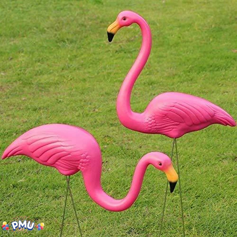 PMU Luau Paradise Lawn Flamingo Decor - Large Flamingo for Lawn & Yard Ornaments - Perfect Outdoor Decor for Luau Tropical Party, Home, Yard, Lawn