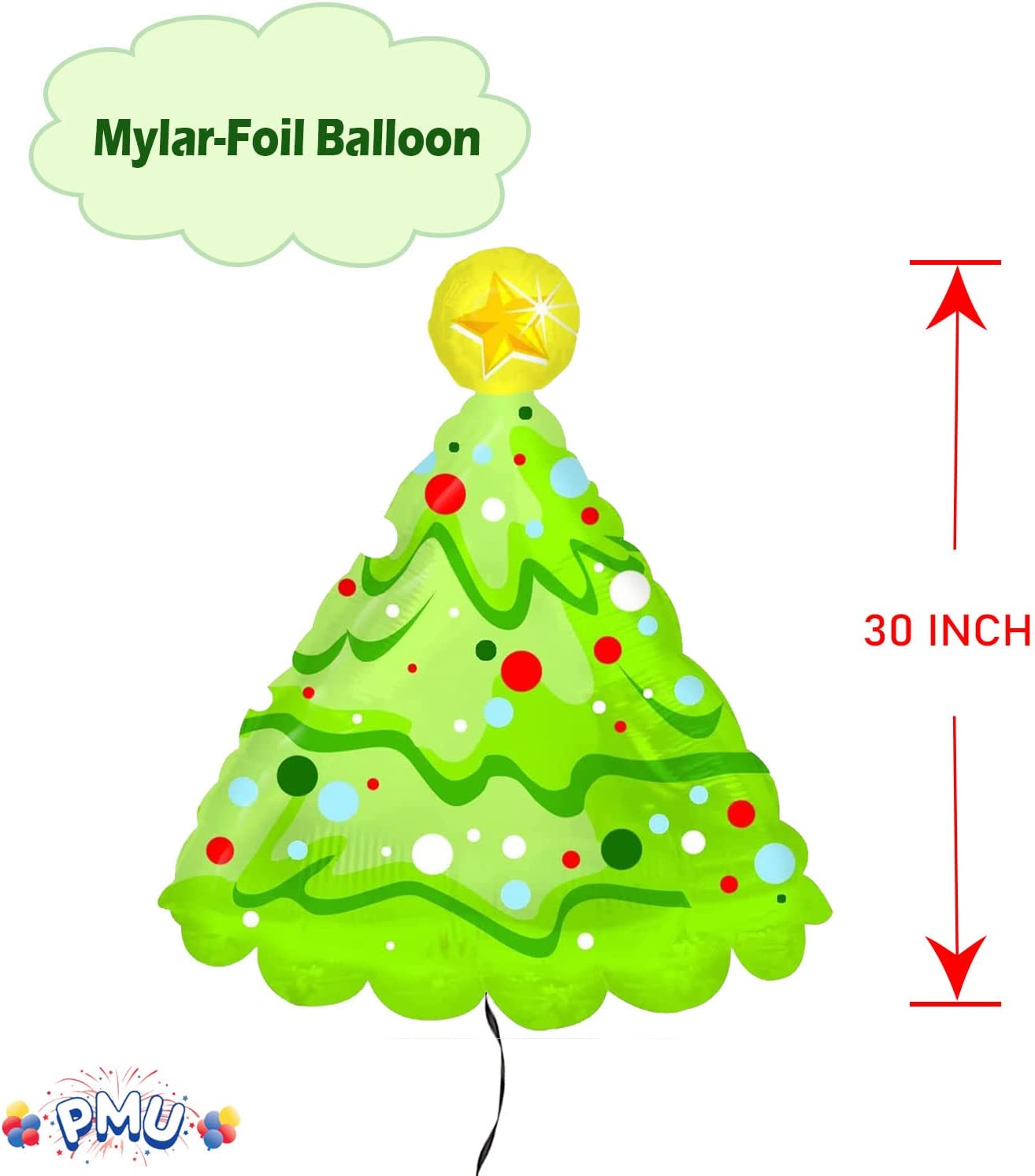 PMU Christmas Mylar-Foil Balloons